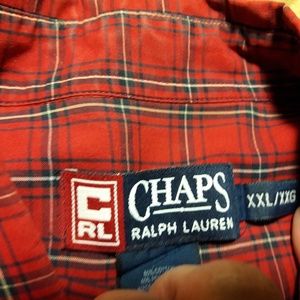 Ralph Lauren Chaps Red Plaid Shirt XXL